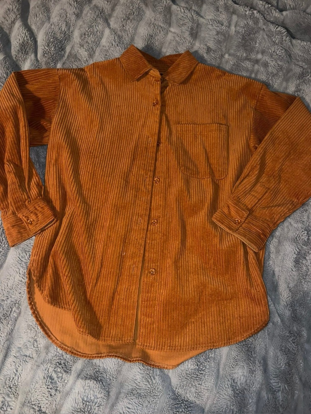 Canyon Creek size large. Rust/orange color. Corduroy button down.